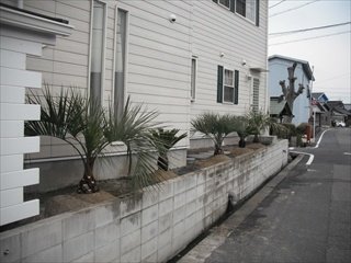 盛り土して水はけを良くして施工してあります。