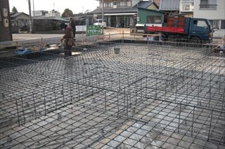 基礎／基礎の鉄筋工事です。