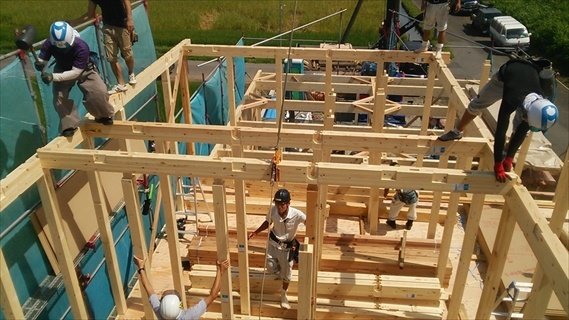 2階の小屋張り。